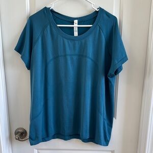 Lululemon swiftly tech short sleeve 2.0 * race length color capri/capture blue